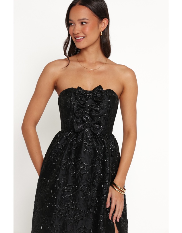 Petal & Pup - Delphira Maxi Dress - Black Brocade