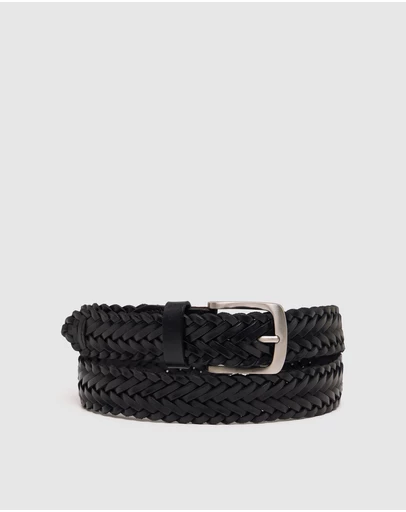 Oxford - Lewis Mens Leather Plaited Belt