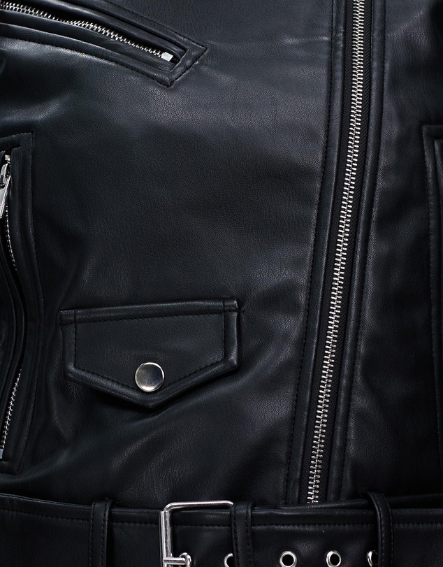 KAJA Clothing - Faux Leather Moto Biker Short Coat Jacket - Caroline Leather Jacket