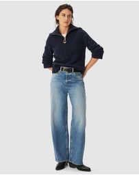 R.M.Williams - Casuarina Lambswool Zip Knit Jumper
