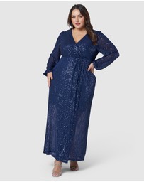 Pink Dusk by Curve Project - All I Want Sequin Maxi Dress