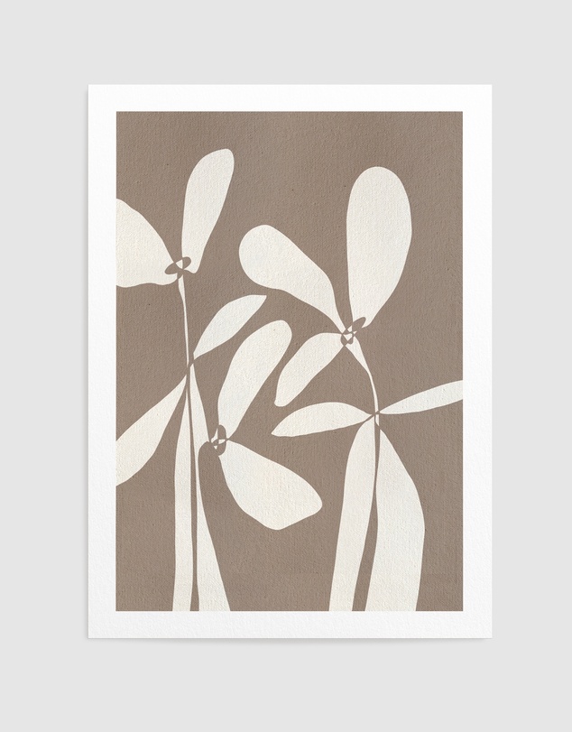Olive et Oriel - Muted Petals No 4 by Shatha Al Dafai Art Print