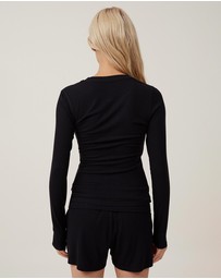 Cotton On Body - Sleep Recovery Henley Long Sleeve Tee
