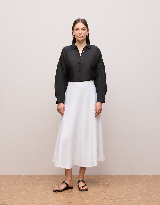 Trenery - Linen Silk Resort Shirt in Black