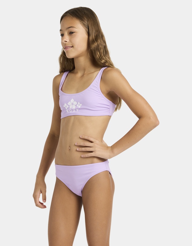 Roxy - Girls 4 to 16 Solid Active Bralette Set Two Piece