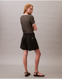 Calvin Klein - Cotton Stretch Pleated Shorts