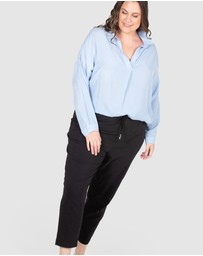 Love Your Wardrobe - Ally Twill Stretch Drawcord Pants
