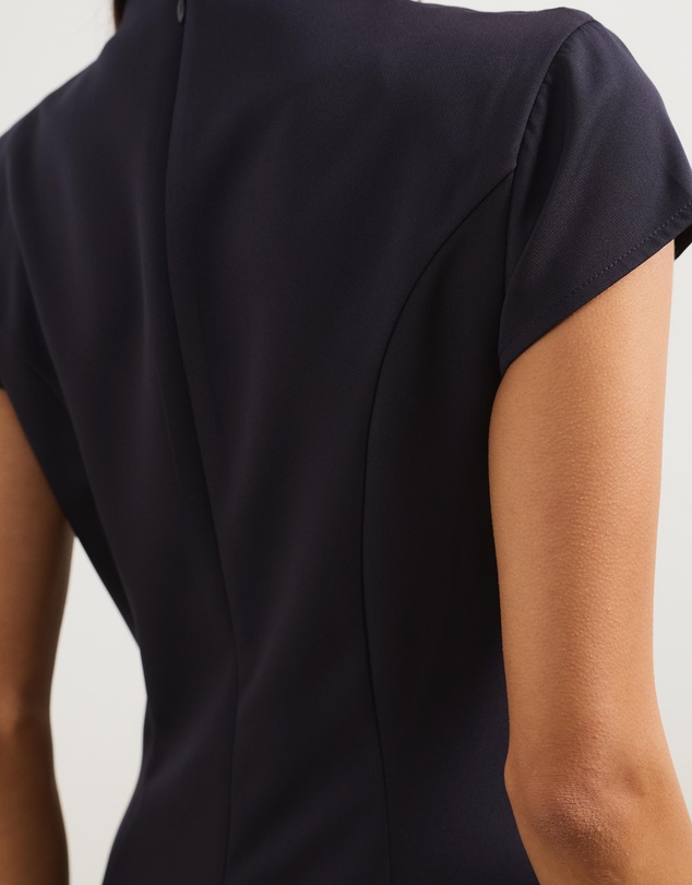 Atmos&Here - Arlo Short Sleeve Button V-Neck Maxi Dress