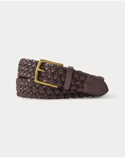 Polo Ralph Lauren - Leather & Braided Cord Woven Belt