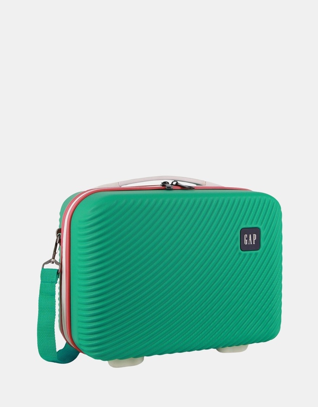 GAP - GAP Stripe Medium Hard Shell with Mini Beauty Case Set + Leather Tag