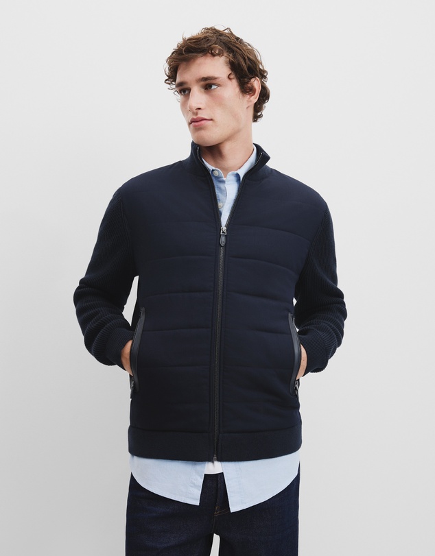 Country Road - Cotton Blend Knit Hybrid Jacket