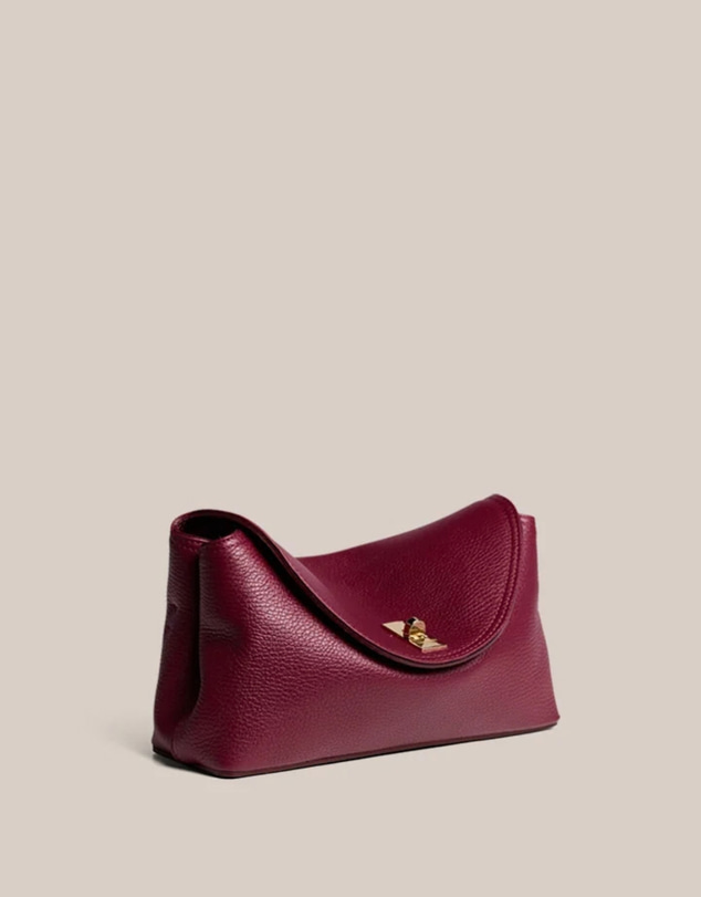 VESTIRSI - Sloane Bordeaux Leather Convertible Clutch