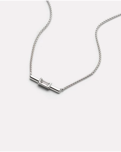 Najo - Skye Silver Cubic Zirconia Necklace