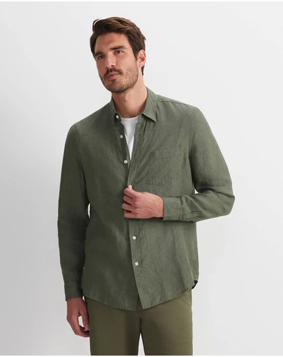Sportscraft - Linen Long Sleeve Delave Shirt