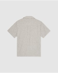 Les Deux - Lukas Stripe Cotton Linen SS Shirt