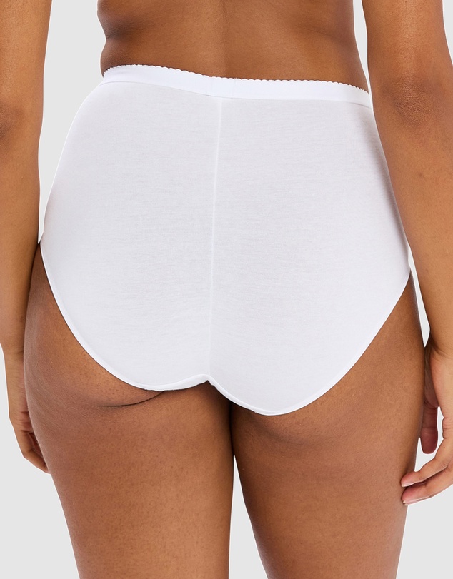 Sans Complexe - Coton d'Arum Organic Cotton & Lace High Waist Shaping Brief
