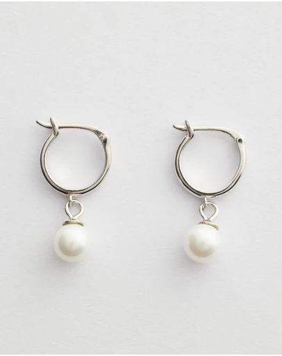 Moira Hughes - The White Label - Petite Pearl Hoops