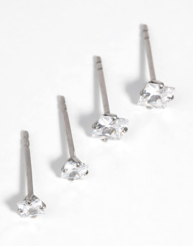 Lovisa - Surgical Steel Square Stud Earring Set
