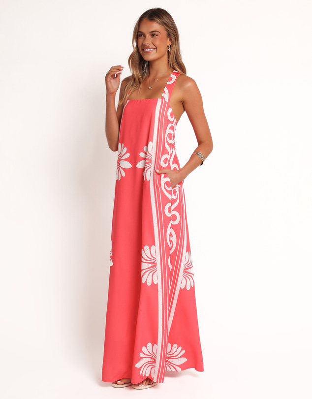 Petal & Pup - Valeria Maxi Dress - Coral