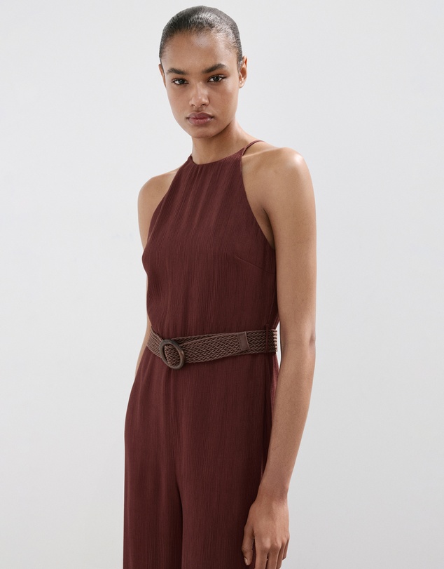 M.N.G - Halter-Neck Jumpsuit with Belt