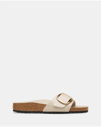 Birkenstock - Madrid Big Buckle Natural Leather Patent Regular - Women's