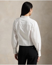 Polo Ralph Lauren - Cropped Cotton Poplin Tuxedo Shirt