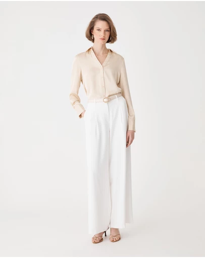 Forcast - Daphne Pleated Crepe Pants