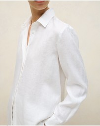 Trenery - Linen Classic Shirt in White