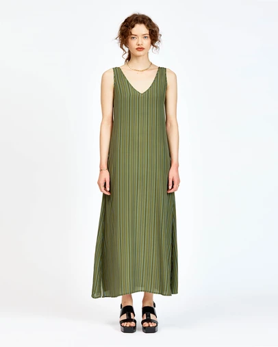 bul - Vida Dress Olive Stripe