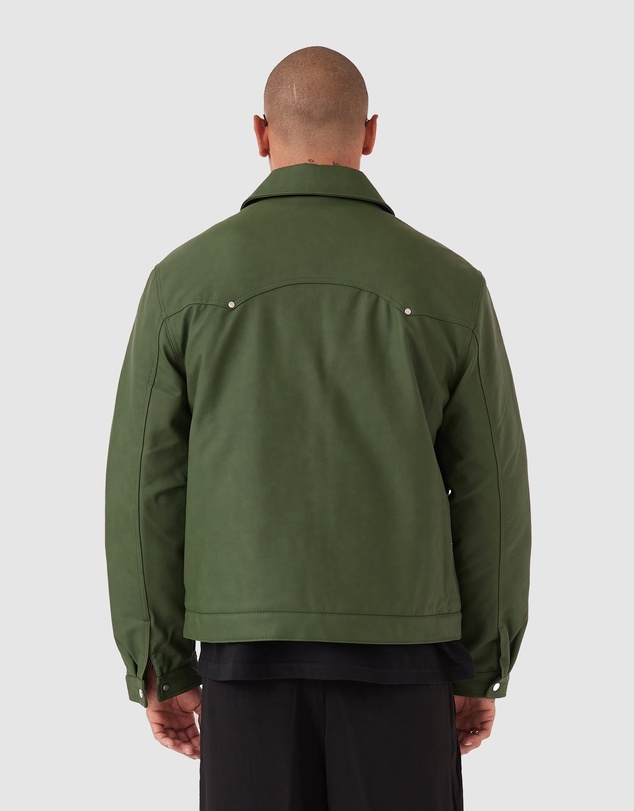 Zanerobe - Faux Leather Aviator Jacket Forest