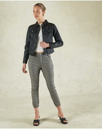 DRICOPER DENIM - Dita Coated Denim Black Jacket