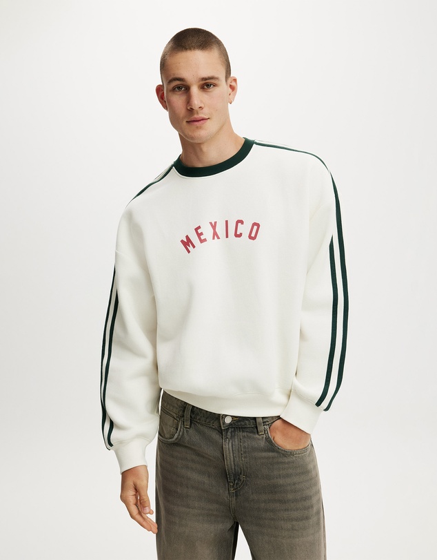 Cotton On - Oversized Graphic Crew Sweater