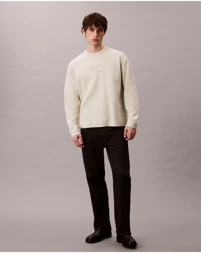 Calvin Klein Jeans - Embossed Monogram Logo Relaxed Sweater
