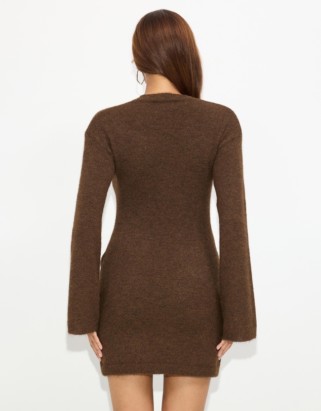 Dazie - Candice Waist Tie Knit Dress