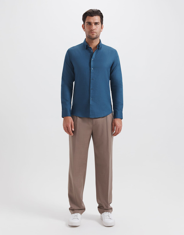 SABA - Reeves Long Sleeve Classic Linen Cotton Shirt