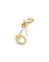 Michael Hill - Mini Horseshoe Earrings with Diamonds in 10kt Yellow Gold
