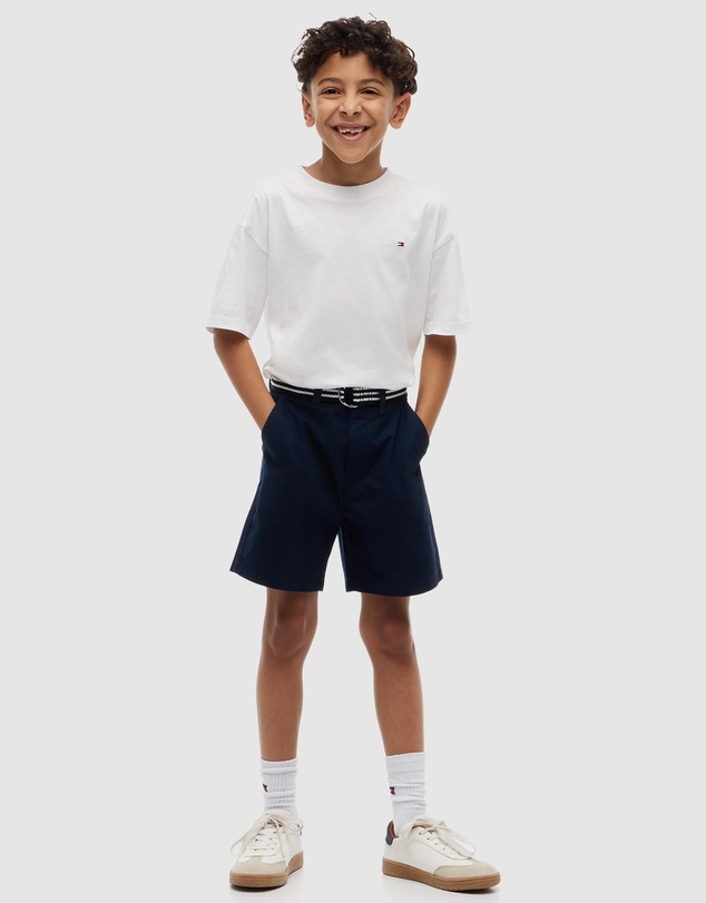Tommy Hilfiger - Essential Signature Belt Loose Chino Shorts - Teens