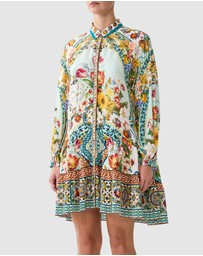 Camilla - Long Sleeve Tiered Short Dress