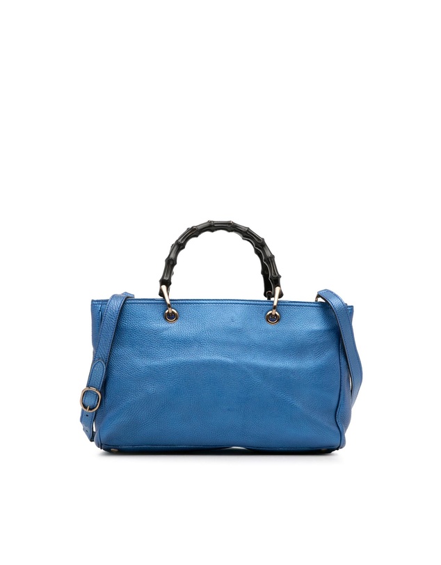 Gucci - Pre-Loved Medium Calfskin Bamboo Shopper Satchel
