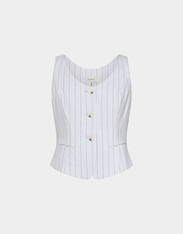 Forcast - Ria Stripe Cotton Blend Vest