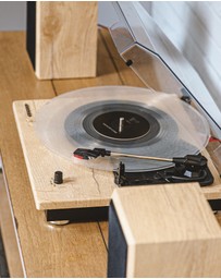 Crosley - Crosley Brio Record Player Shelf System With Speakers - Natural