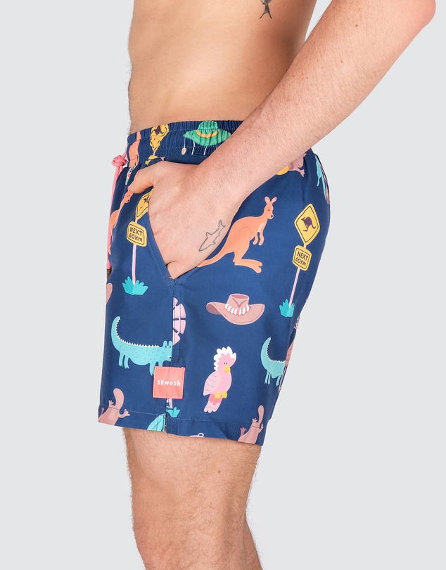 Skwosh - Outback Jack Men's Eco Swim Shorts in Navy