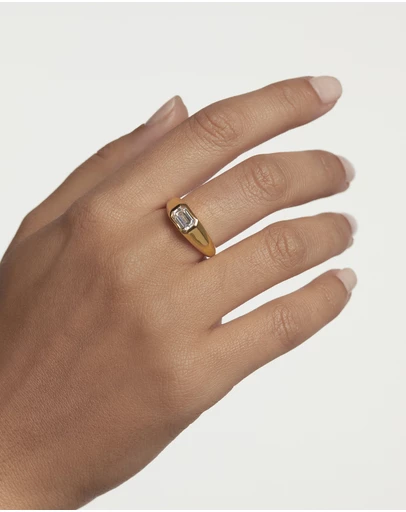 PDPAOLA - Octagon Shimmer Stamp Ring