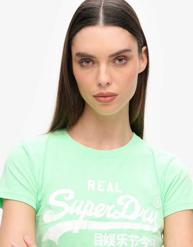 Superdry - Neon Vintage Logo Graphic Fitted Tee