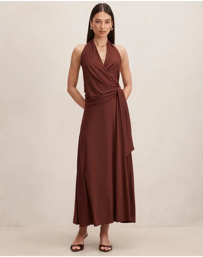 Forever New - Aaliyah Wrap Halter Neck Midi Dress