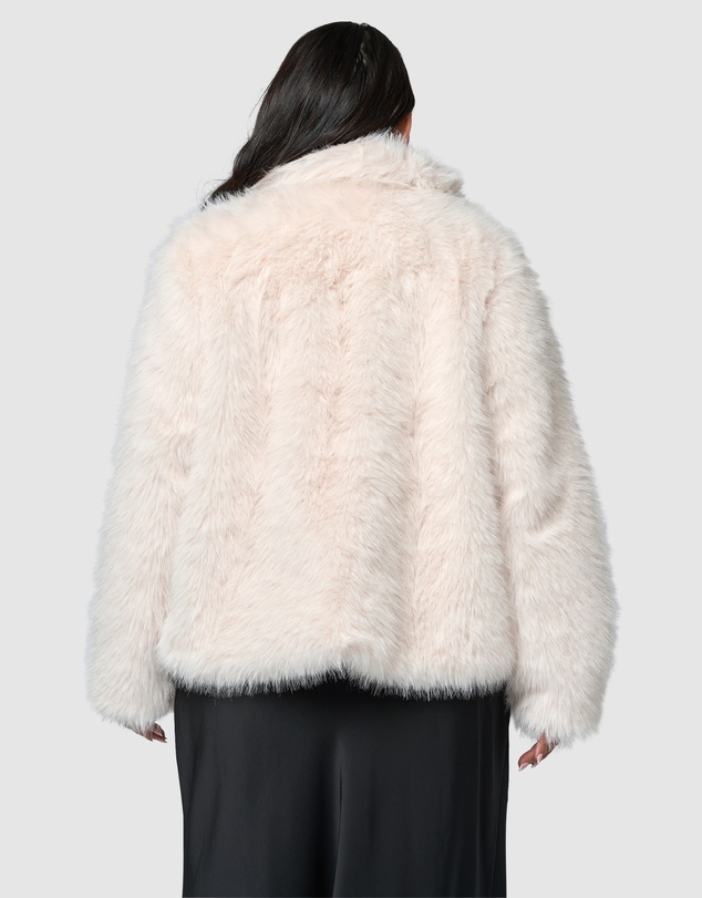 Pink Dusk by Curve Project - Seductive Charm Faux Fur Coat