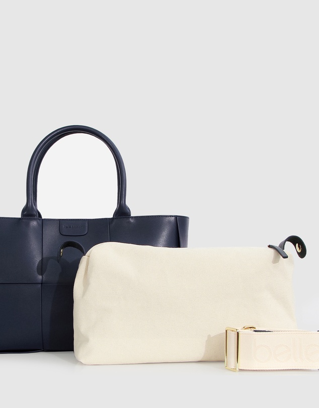 Belle & Bloom - Long Way Home Woven Tote - Navy