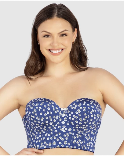 Parfait - Dolly Strapless Longline Denim Bustier Bra