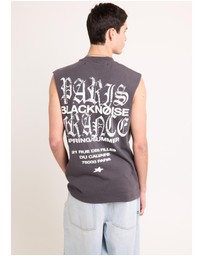 Black Noise White Rain - Rue Des Muscle Tank