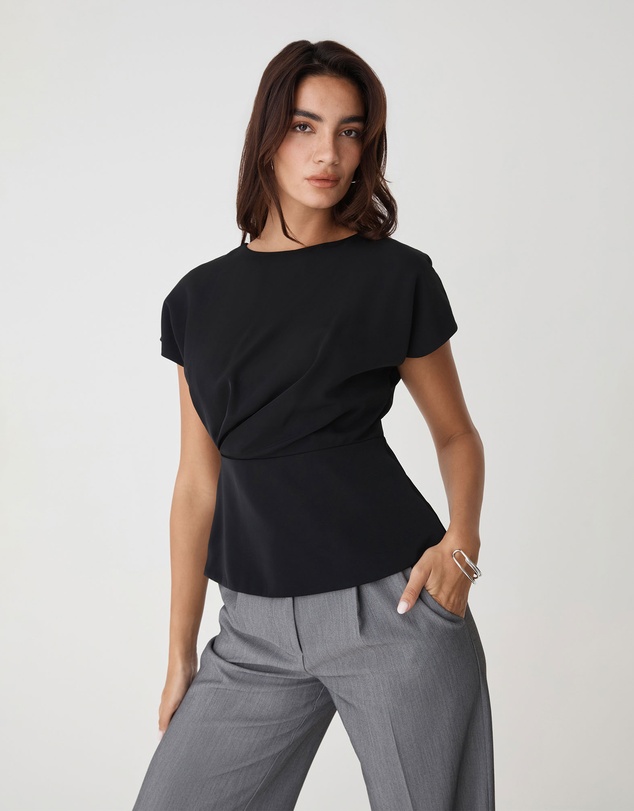 Forcast - Bonnie Gathered Peplum Top